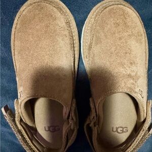 UGG Brown Shoe golden star toddler size 12. Worn once maybe twice inside